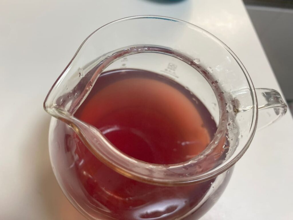 シソジュースの完成前