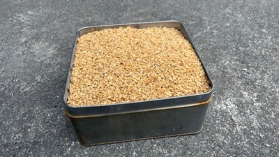 いっぱいまで詰めたもみ殻