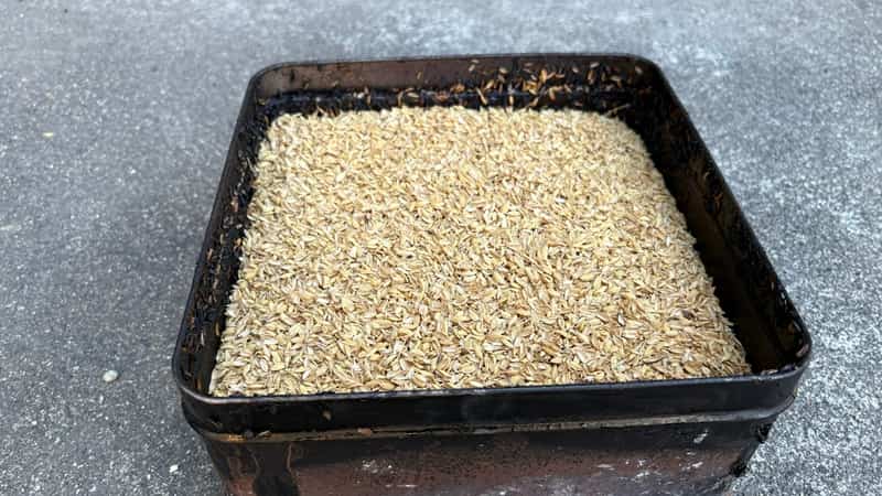 7割くらい入ったもみ殻