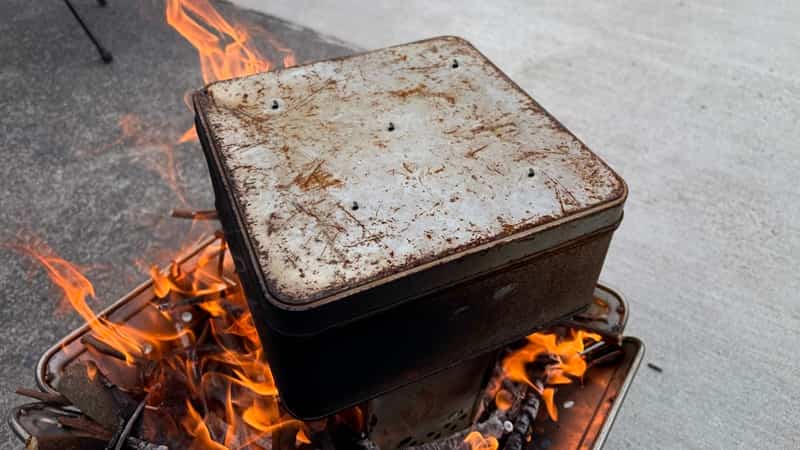 火にかける様子