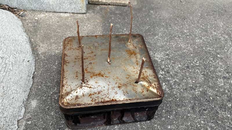 炭化させる様子